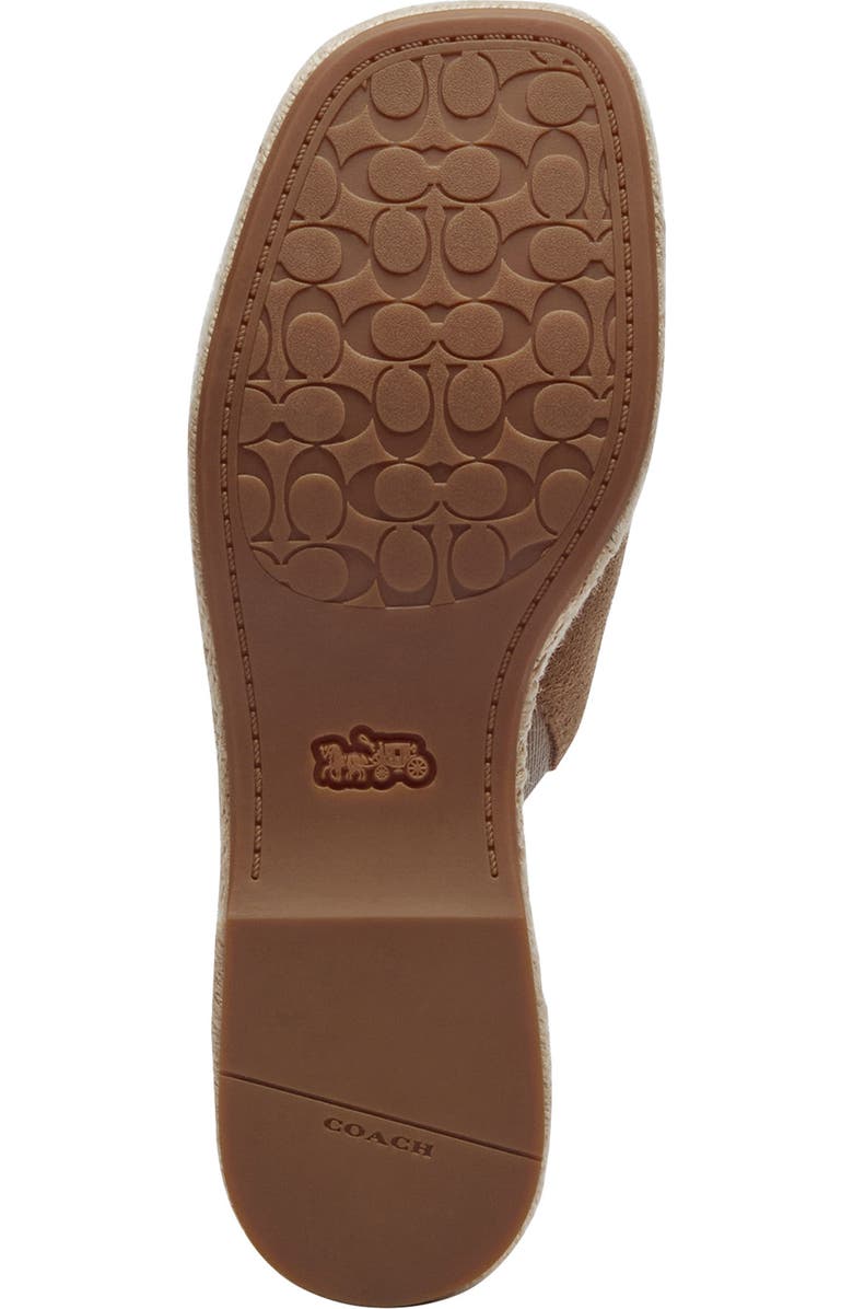 COACH Suede Platform Wedge Sandal, Alternate, color, Coconut