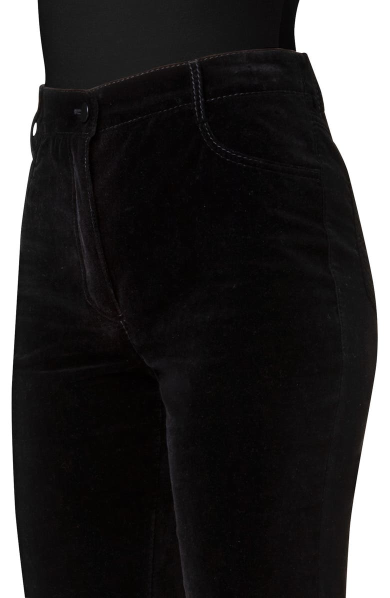 Akris punto Cali Stretch Velveteen Crop Bootcut Pants, Alternate, color,