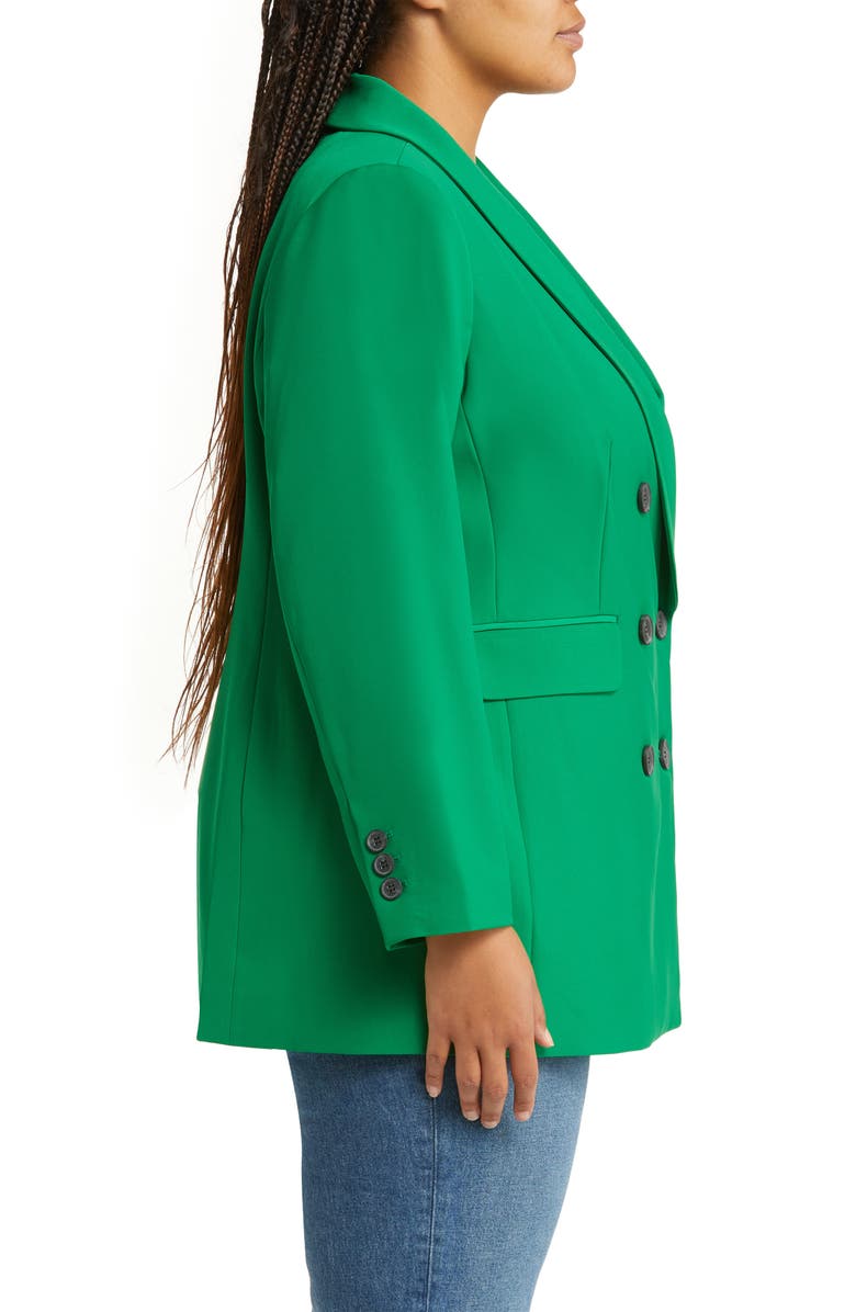 CeCe Double Breasted Twill Blazer, Alternate, color,