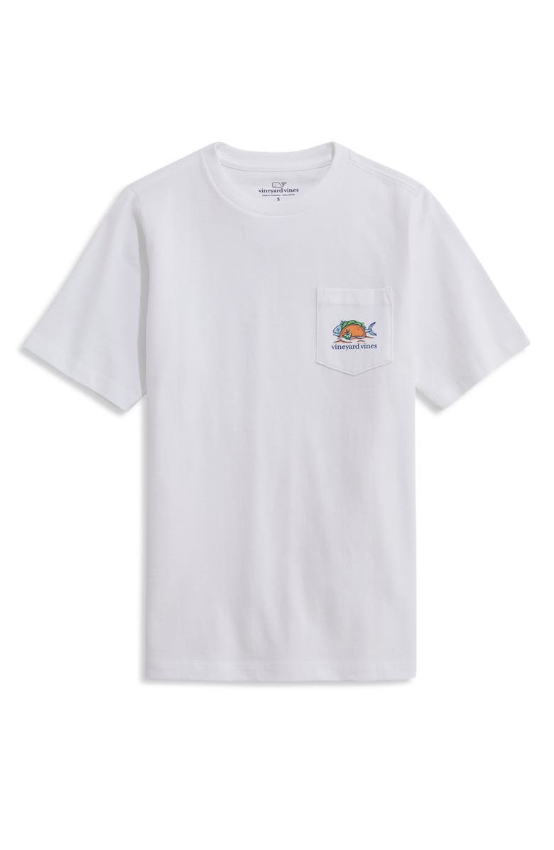 vineyard vines Kids' Fish Taco Cotton Graphic T-Shirt, Main, color, White Cap