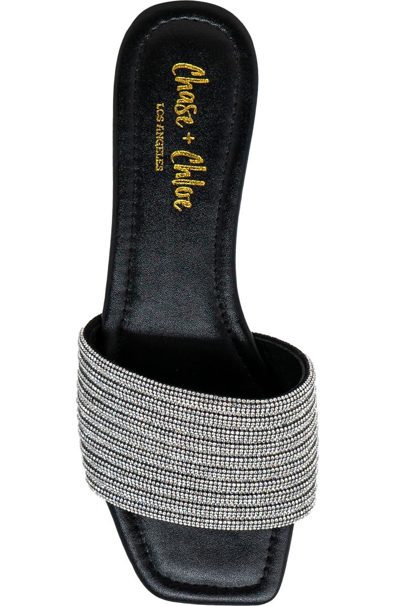 CHASE AND CHLOE Rhinestone Slide Sandal, Alternate, color,