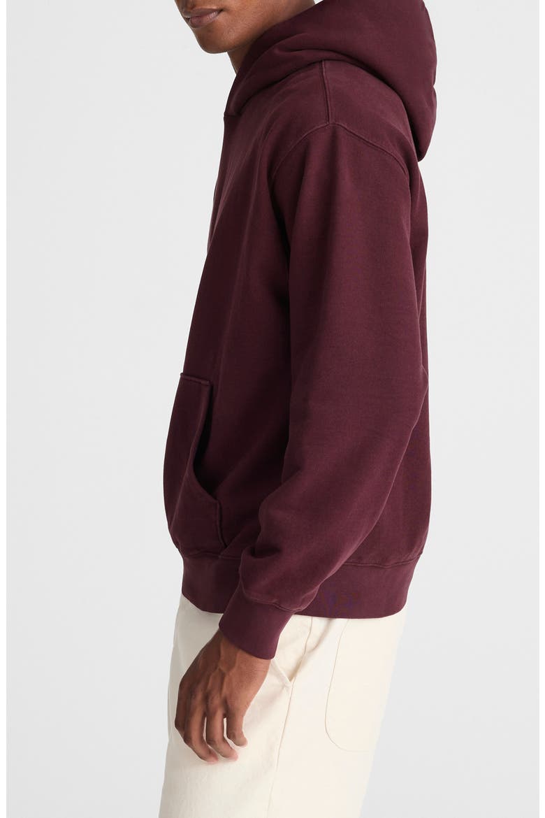 Woodland Brushed Terry Hoodie, Alternate, color, DARK CRANBERRY