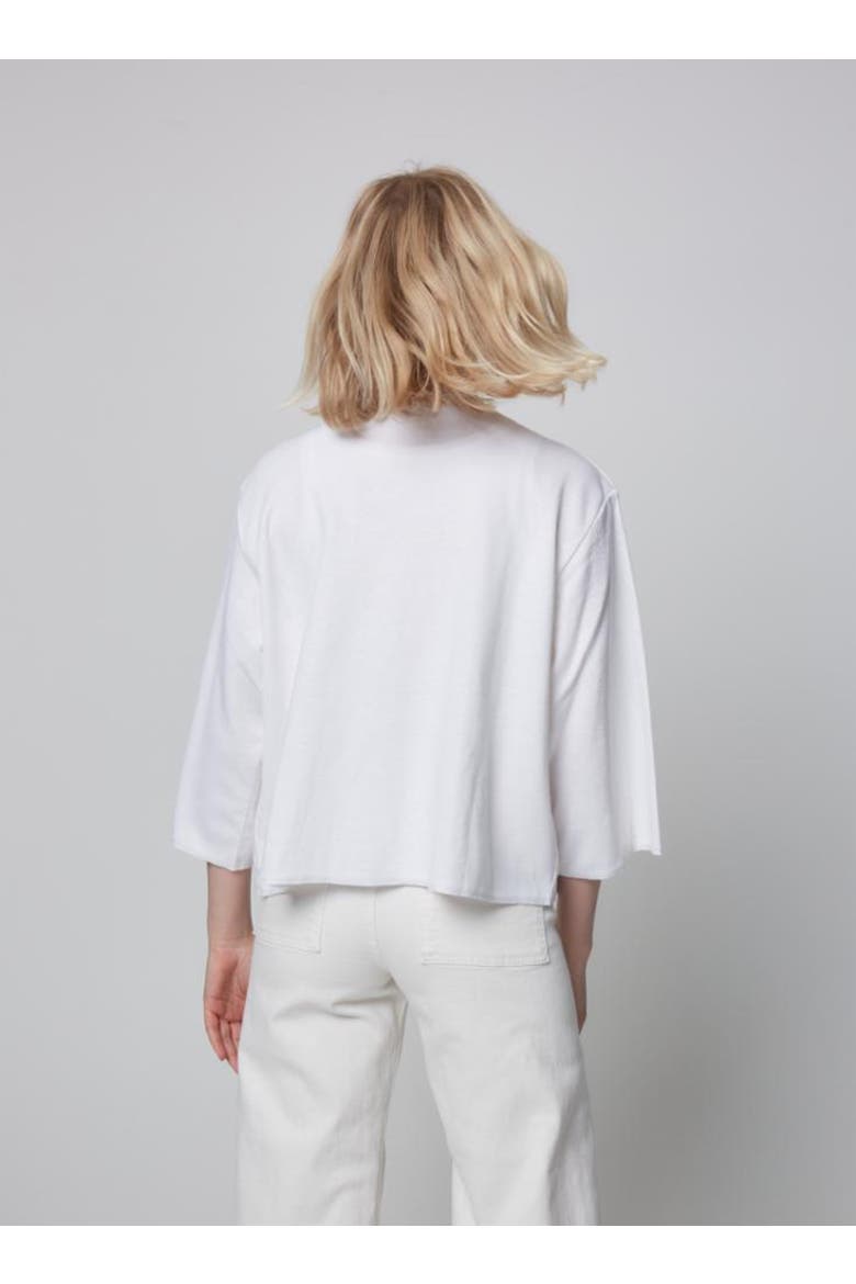 Linen Open Cardigan Jacket, Alternate, color, BLANC