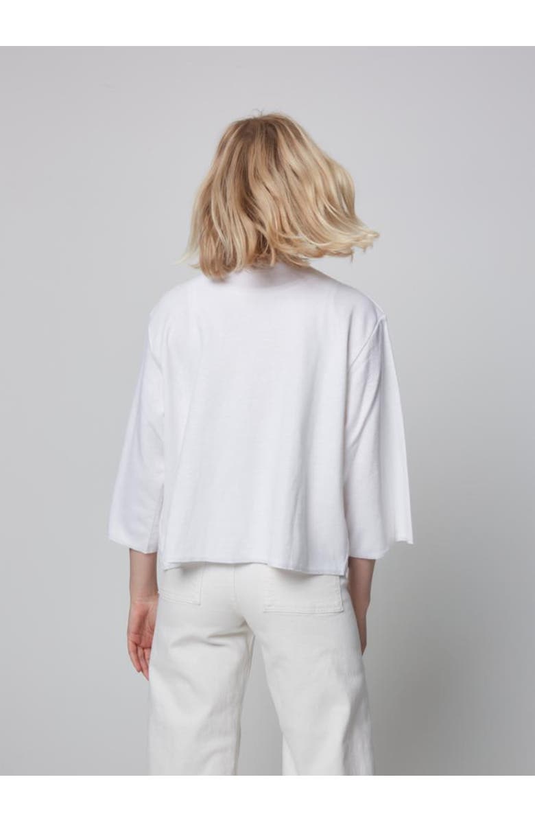 Majestic Filatures Linen Open Cardigan Jacket, Alternate, color, Blanc