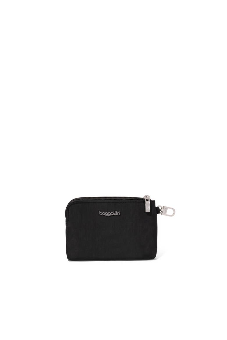On the Go Daily RFID Zip Pouch, Main, color, Black