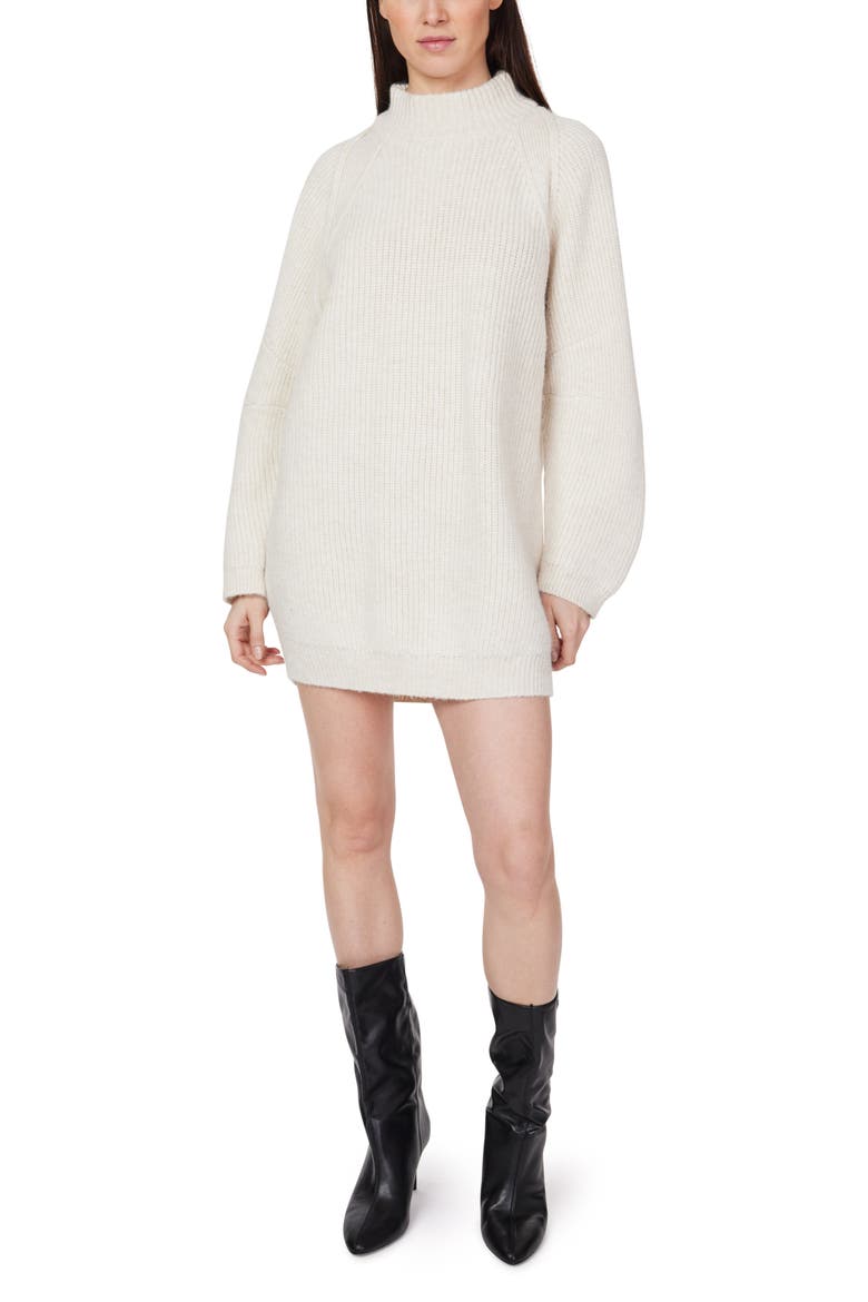 Barrel Sleeve Sweater Dress, Alternate, color, BIRCH