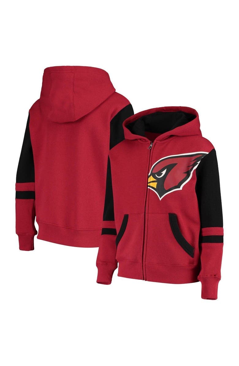 Outerstuff Youth Cardinal Arizona Cardinals Stadium Full-Zip Hoodie, Main, color,