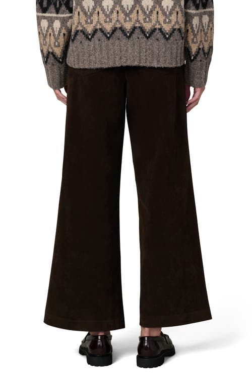 Joe's Jeans The Mia High Waist Ankle Wide Leg Faux Suede Jeans In Black