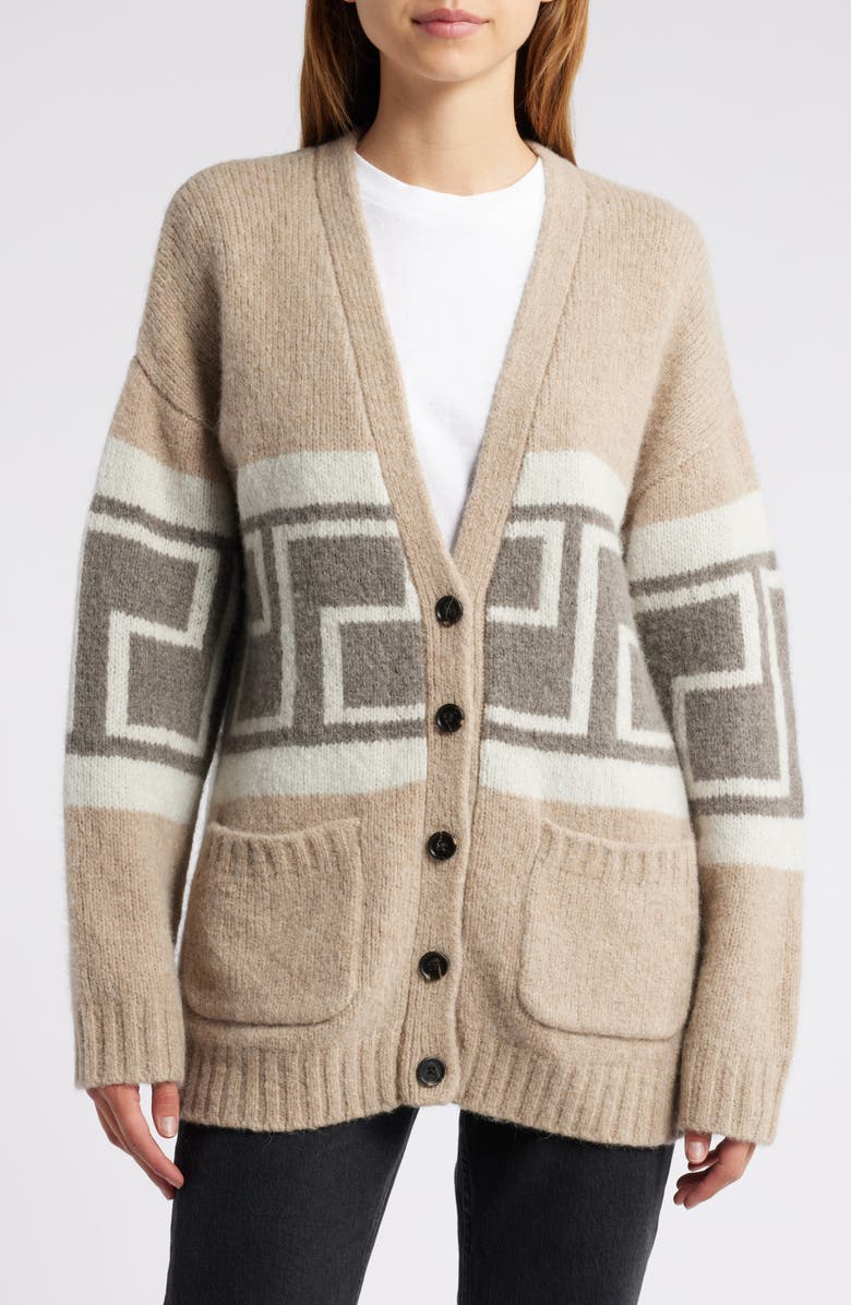 Rails Chelsea Greek Key Wool Blend Cardigan, Alternate, color,