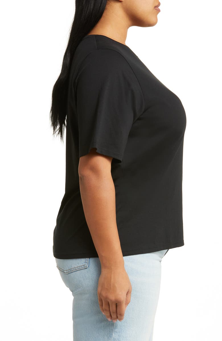 Nordstrom Relaxed Fit Pima Cotton Crewneck T-Shirt, Alternate, color, Black