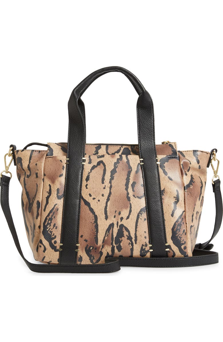 Sole Society Kwaye Faux Leather Satchel, Alternate, color,