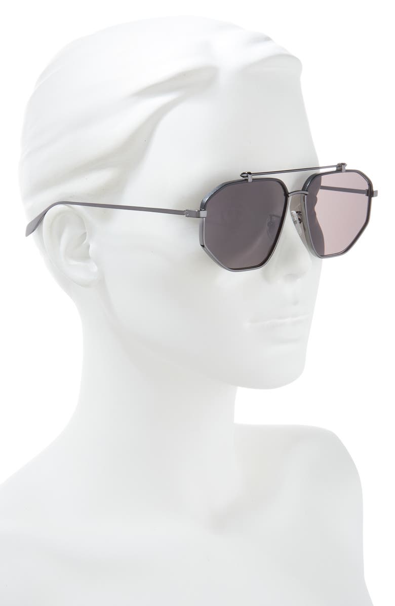 McQueen 60mm Pilot Sunglasses, Alternate, color,