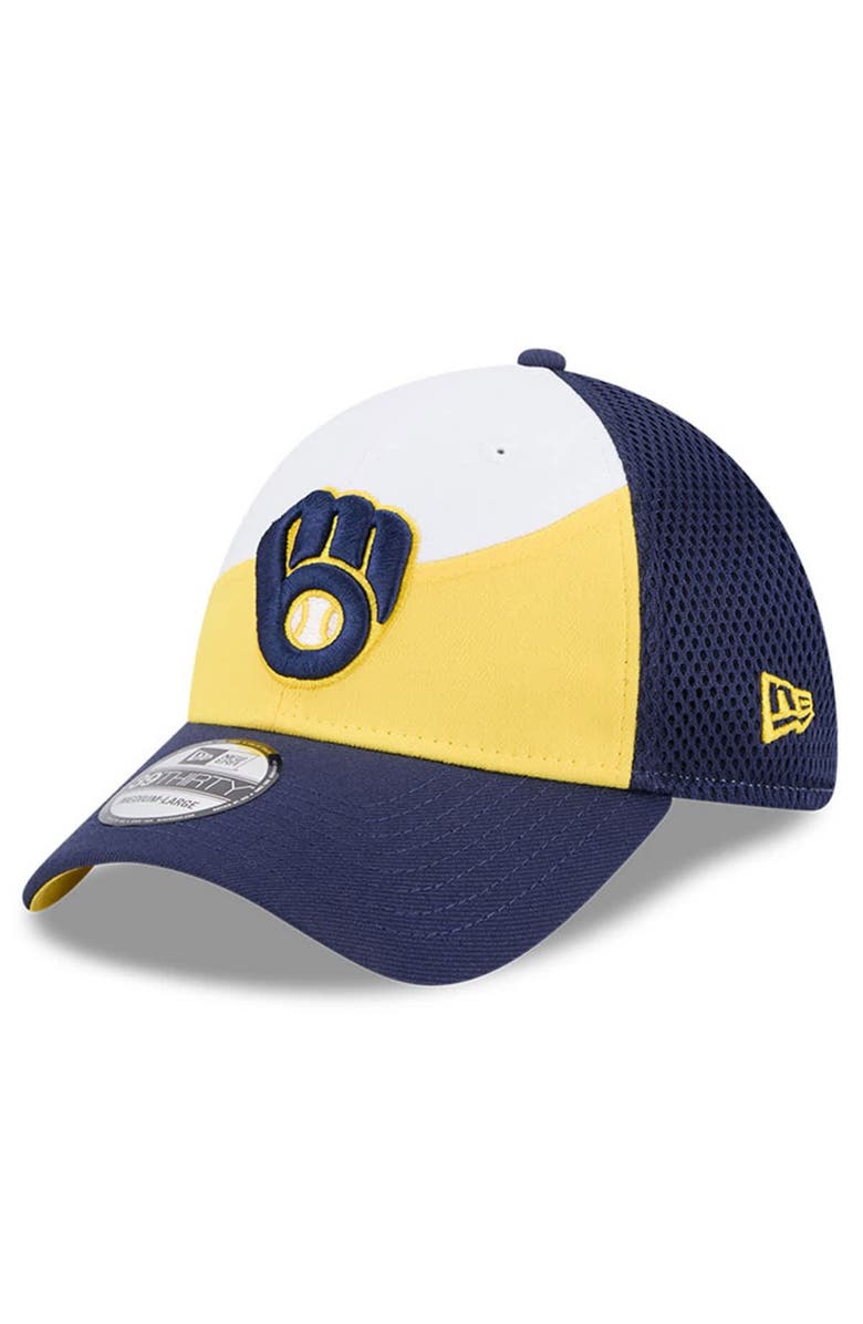 New Era Men's New Era  Yellow/Navy Milwaukee Brewers 2025 Spring Training 39THIRTY Flex Hat, Alternate, color, 