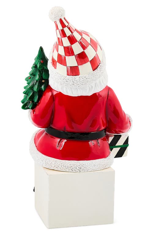 Mackenzie-childs Mackenzie Childs Check It Out Santa Ledge Sitter In Multi