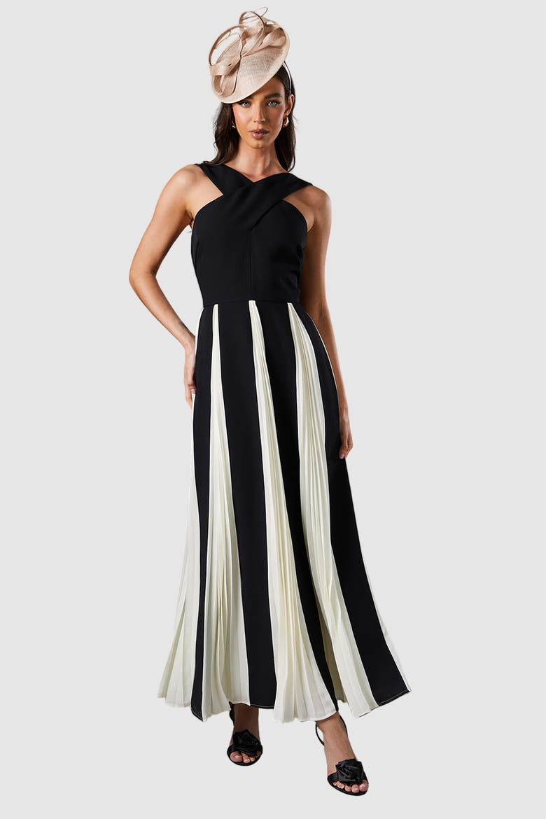 Cross Front Maxi Dress, Main, color, Mono