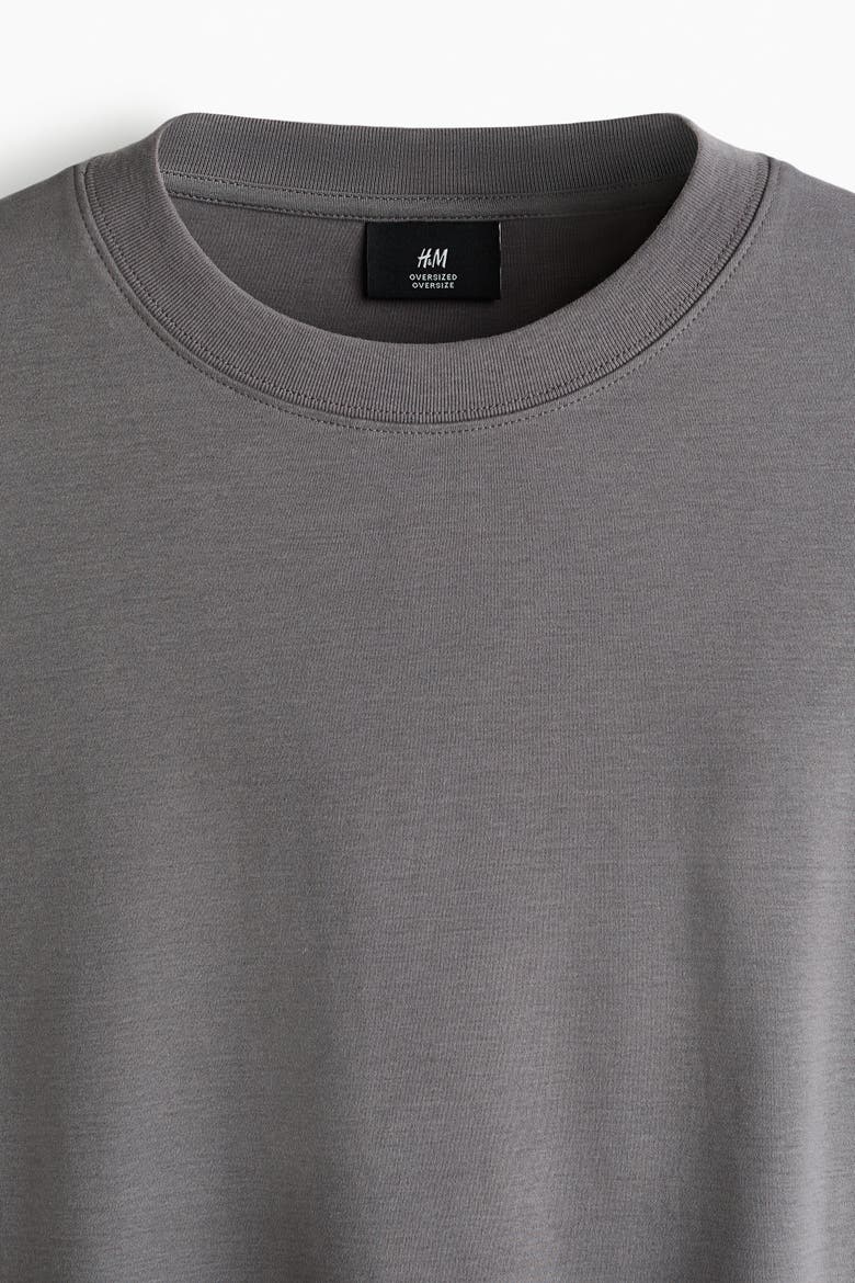 Oversized Interlock T-Shirt, Alternate, color, Gray