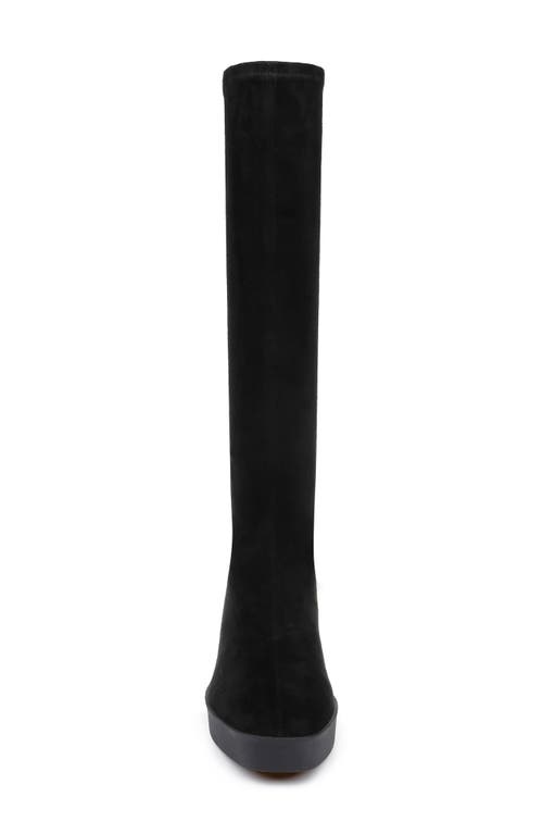 Clergerie Loane Wedge Boot In Blk Sdestr