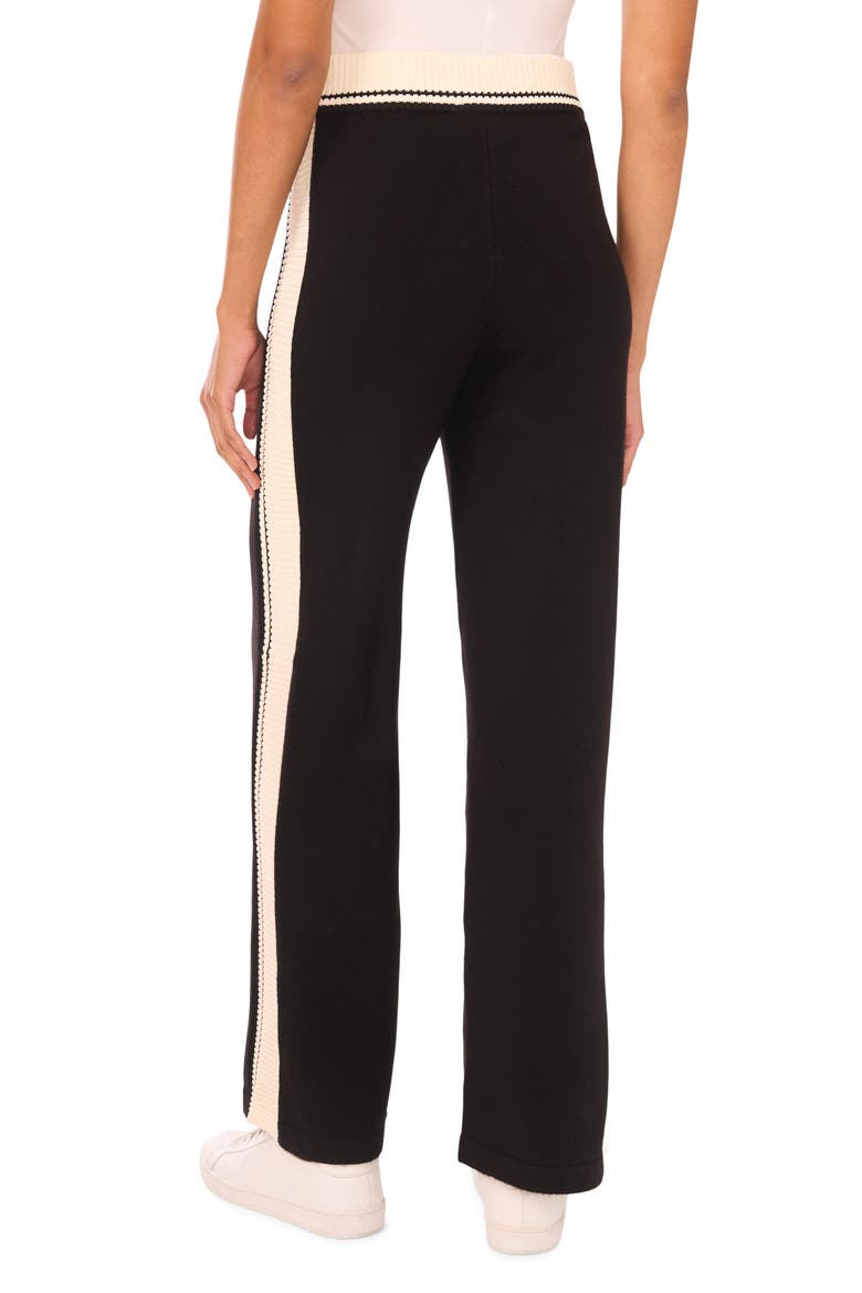 Contrast Detail Track Pants, Alternate, color, RICH BLACK