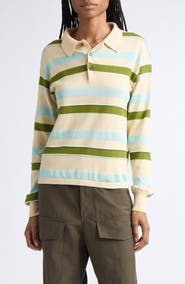 JW Anderson Stripe Long Sleeve Polo