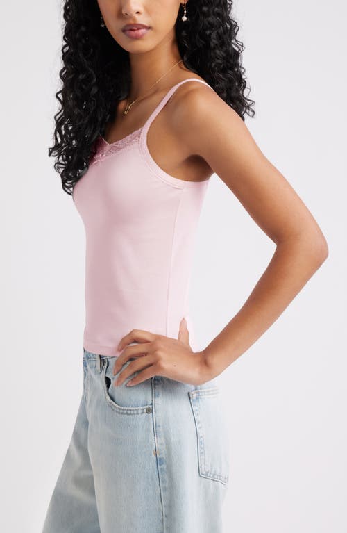 Bp. Lace Trim Camisole In Pink