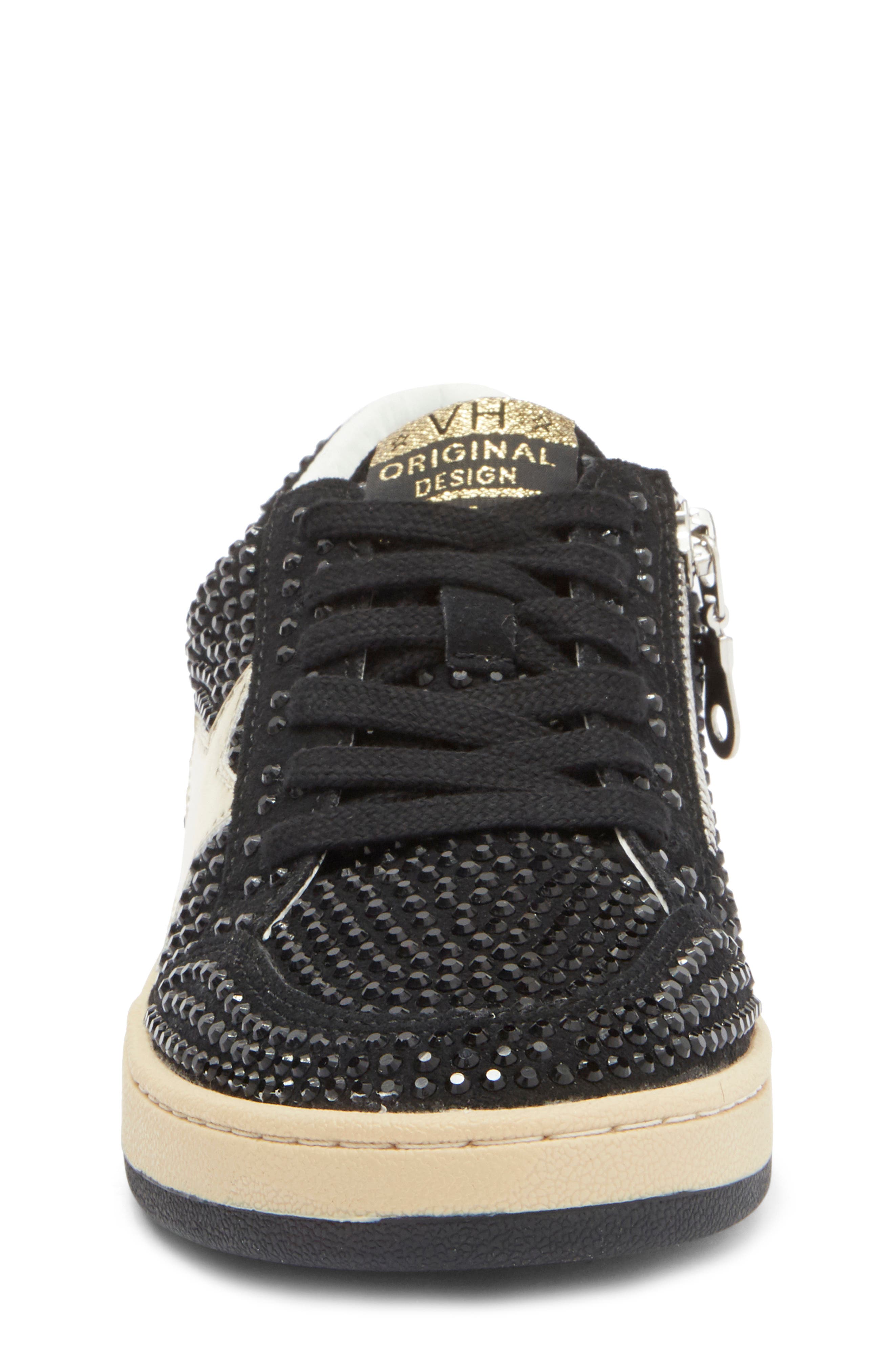 Vintage Havana Kids' Bravo Rhinestone Sneaker, Alternate, color, Black Rhinestones