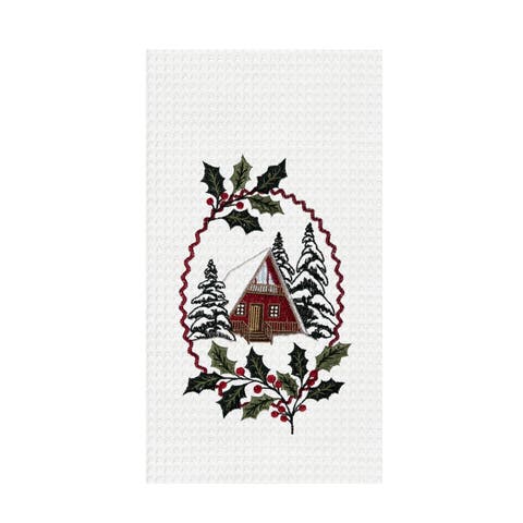 Alpine Ski Lodge Winter Sports Christmas Towel