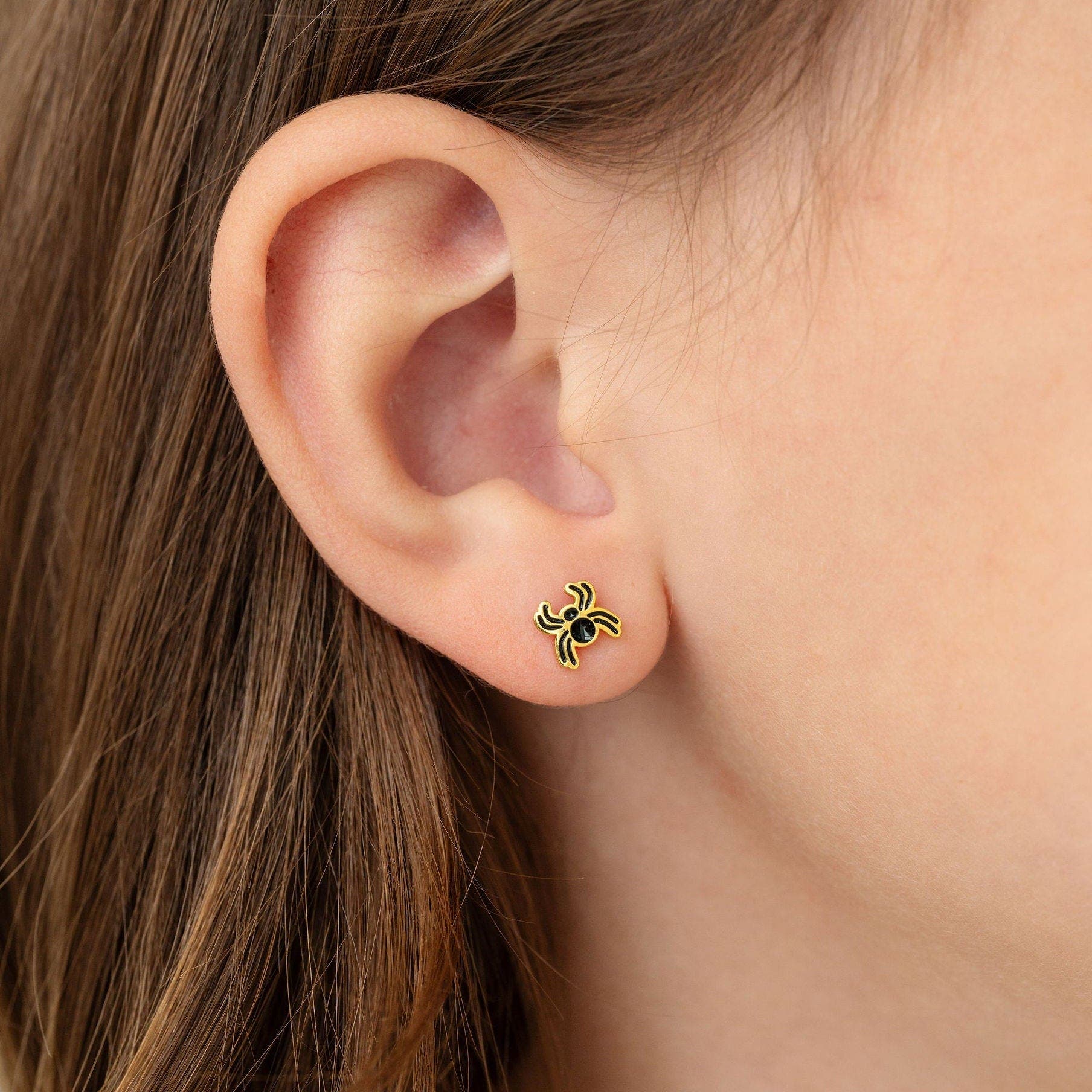 Pip Pop Spider Hypoallergenic Flatback Stud Earrings | Nordstrom