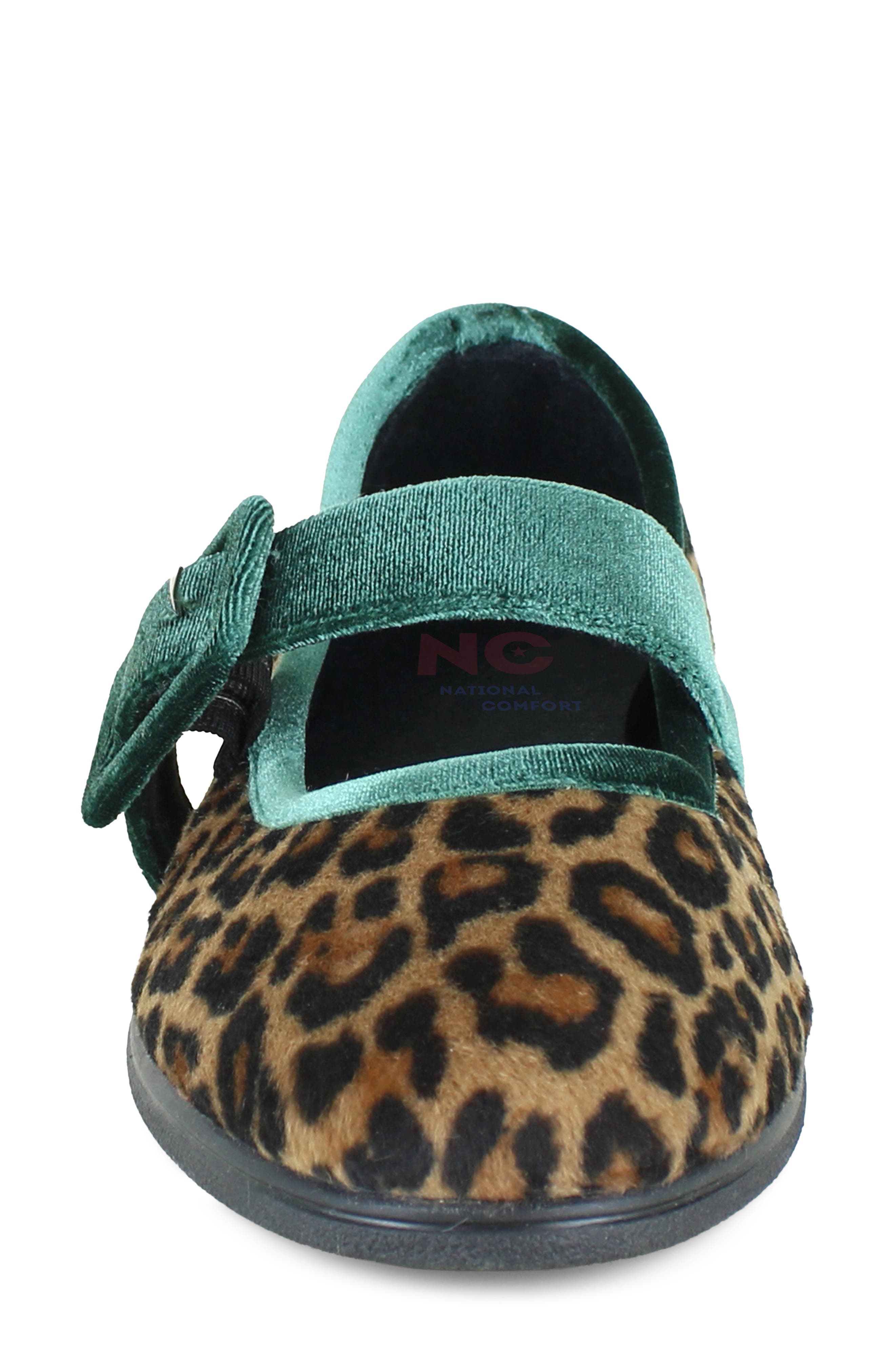 Animal Print Mary Jane Flat, Alternate, color, LEOPARD FABRIC