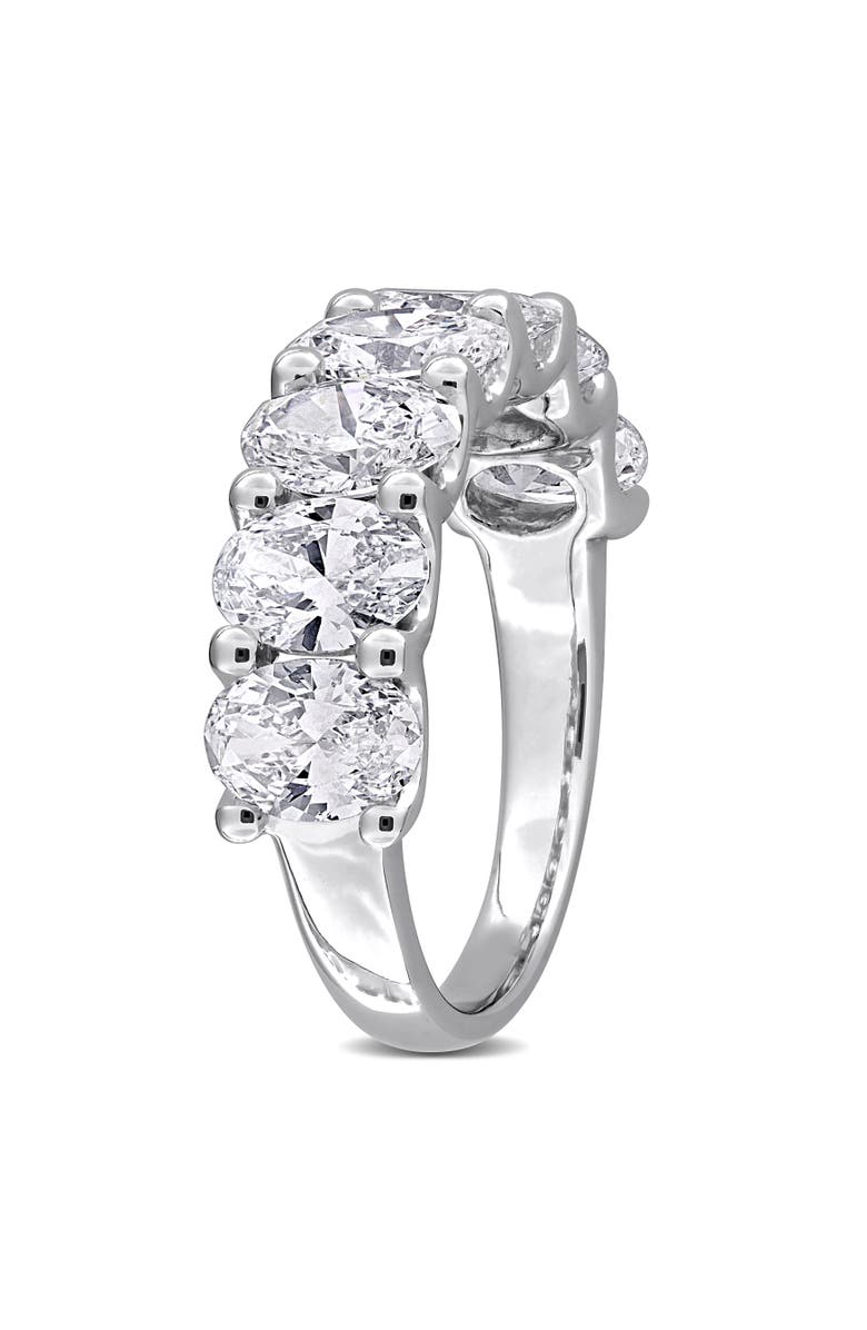 Julianna B. 3-1/2 CTW Lab-Grown Diamond Oval 7-Stone Band 14k, Alternate, color, White Gold