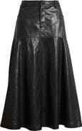 KOBI HALPERIN Rhea Faux Leather Midi Skirt