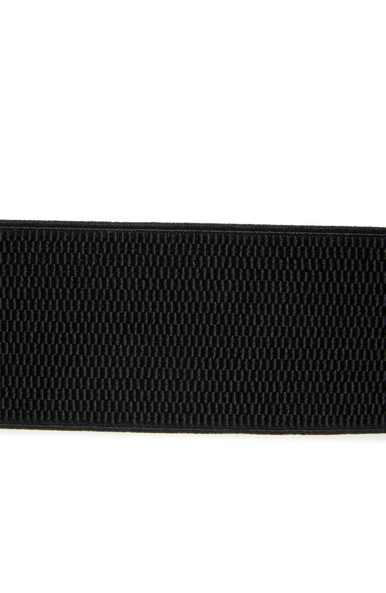 AREA STARS Kara Double Buckle Stretch Woven Belt, Alternate, color, Black