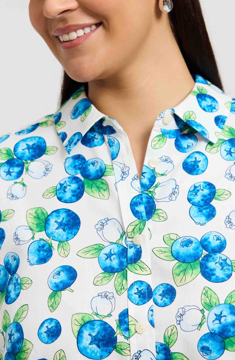 Foxcroft Hampton Print Non-Iron Button-Up Shirt, Alternate, color, 