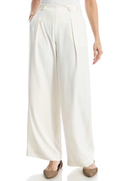 Pleated Wide Leg Pants