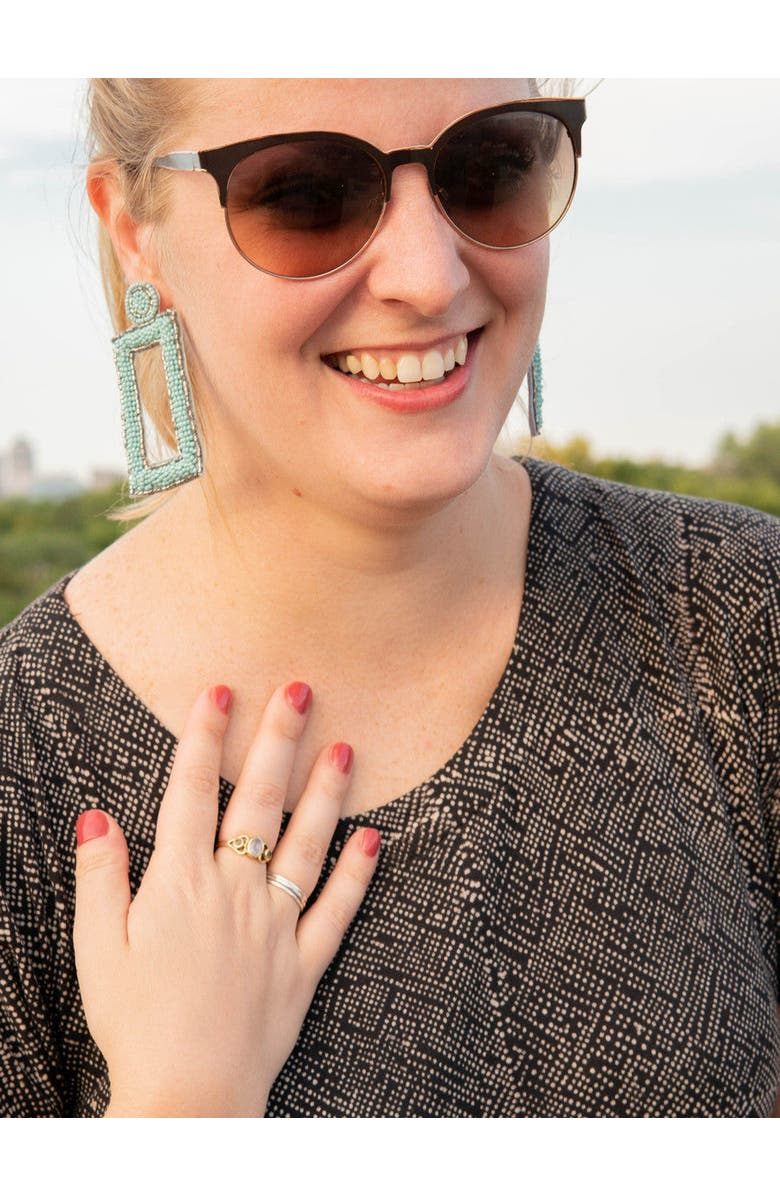 Fair Anita Triple Harvest Stone Ring, Alternate, color, Green