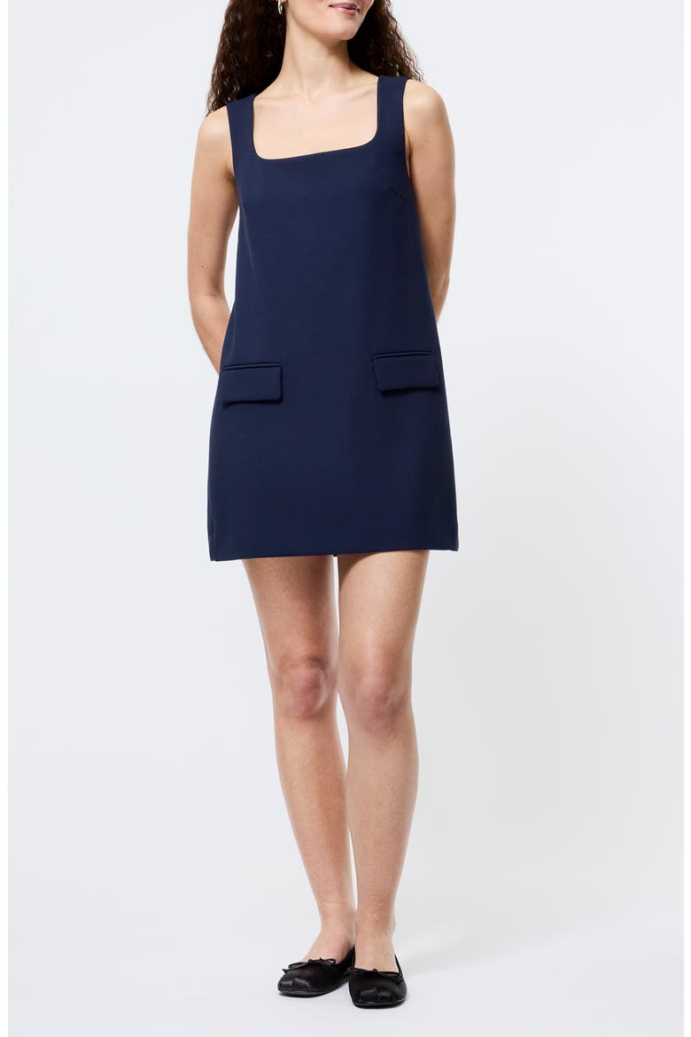 Square Neck Shift Minidress, Main, color, 40-MARINE