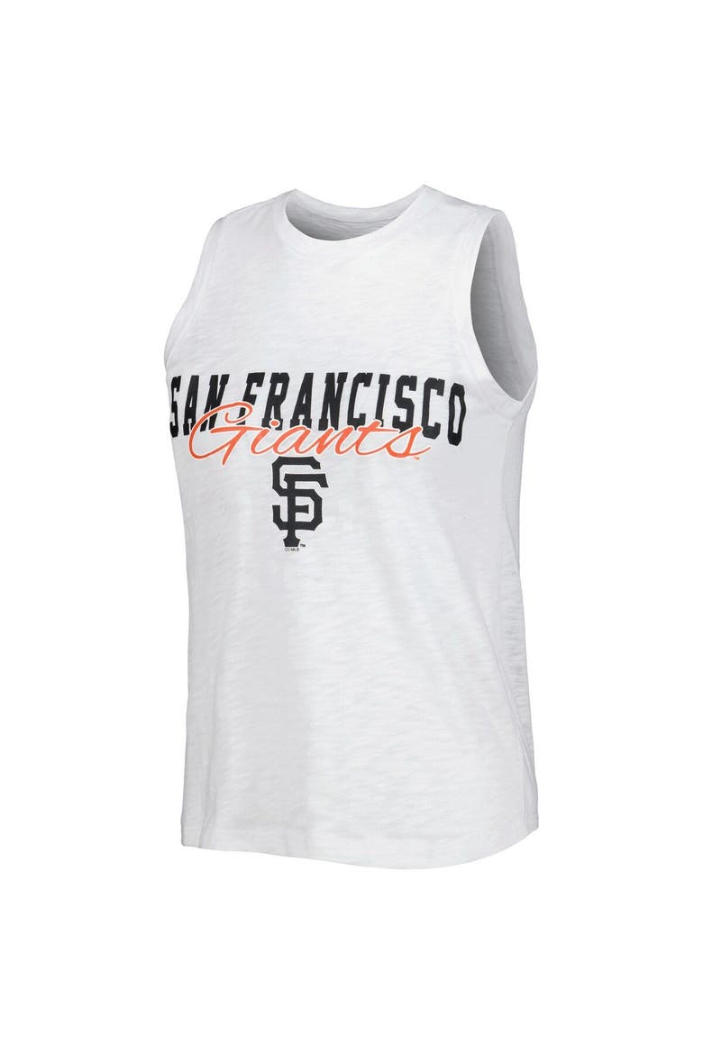 Women's Concepts Sport White San Francisco Giants Reel Pinstripe Tank Top & Shorts Sleep Set, Alternate, color, White