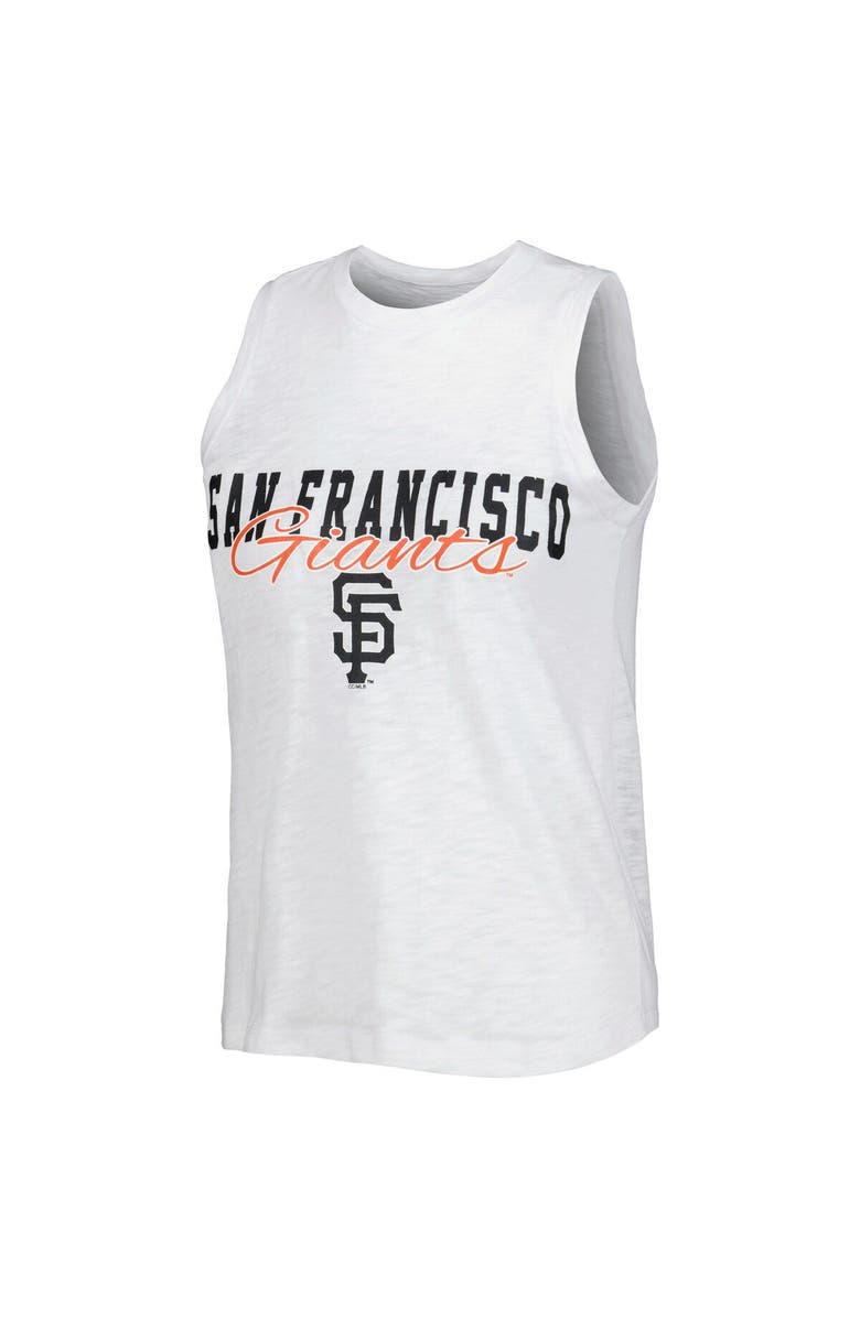 CONCEPTS SPORT Women's Concepts Sport White San Francisco Giants Reel Pinstripe Tank Top & Shorts Sleep Set, Alternate, color, White