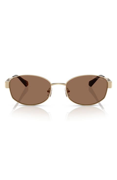 56mm Oval Sunglasses