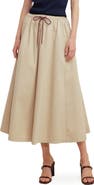 FREEMARKET Solid Drawstring Midi Skirt