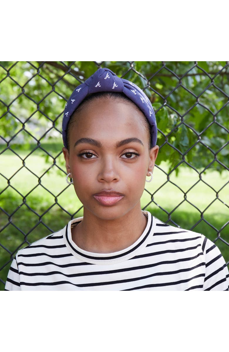 Lele Sadoughi MLB Atlanta Braves Embroidered Headband, Alternate, color, 