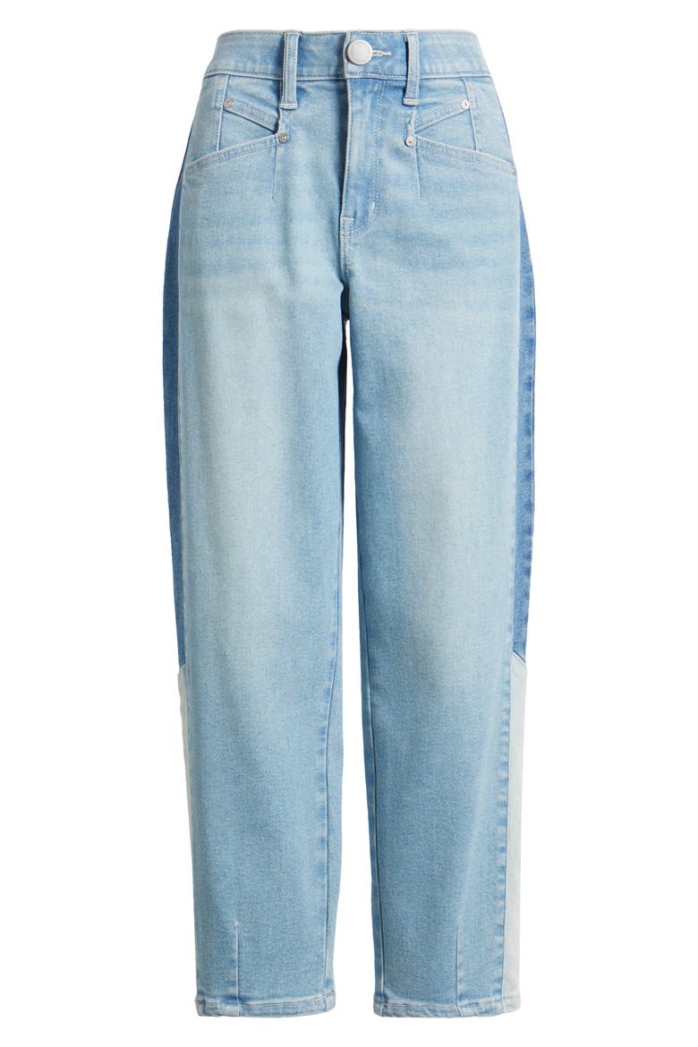 'Ab'Solution Skyrise High Waist Ankle Straight Leg Jeans, Alternate, color, LIGHT BLUE/BLUE