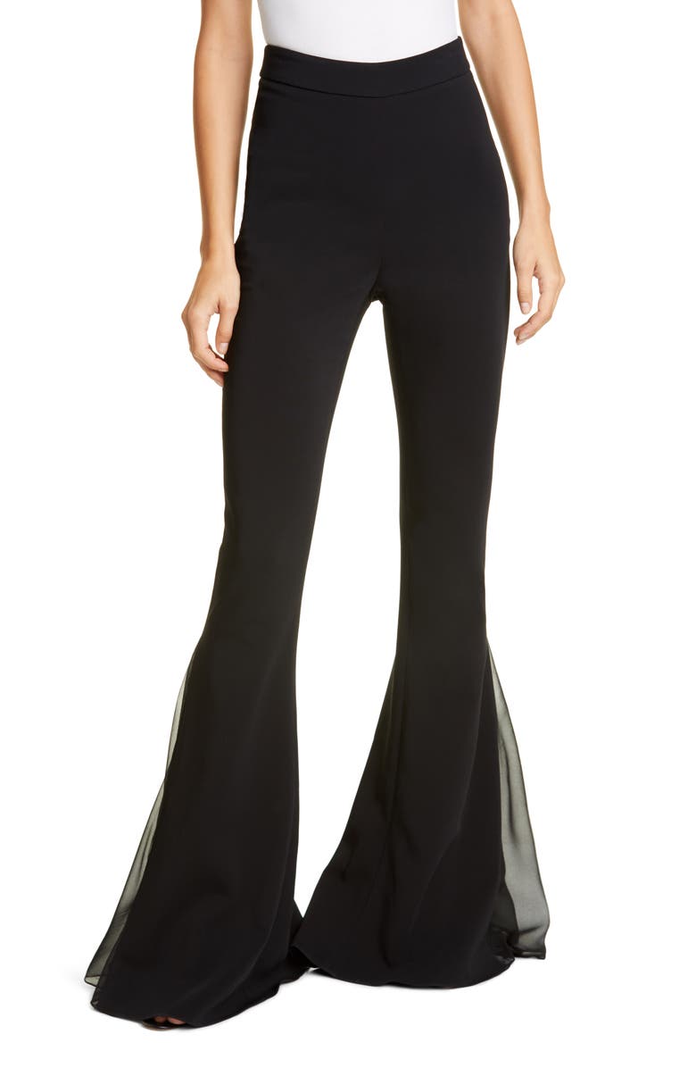 CUSHNIE Tulle Godet Flare Pants, Main, color, 