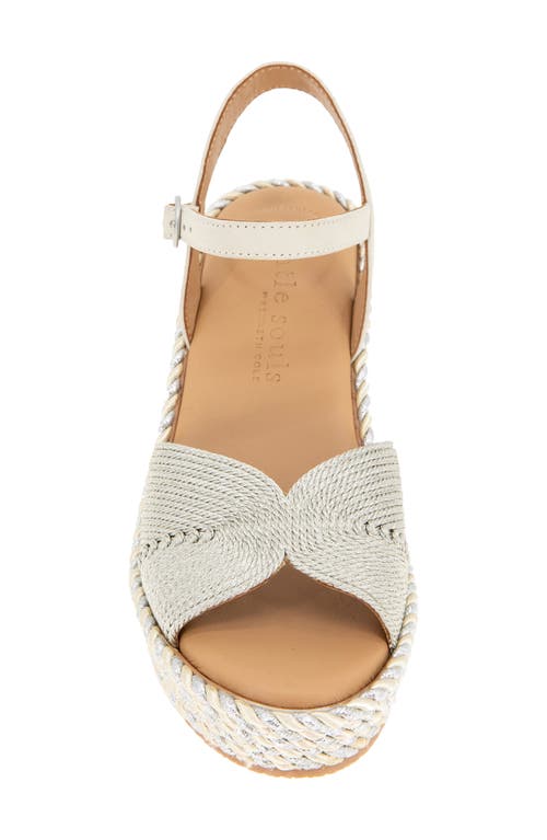 Shop Gentle Souls By Kenneth Cole Gentle Souls Nola Espadrille Wedge Sandal In Stone Fabric