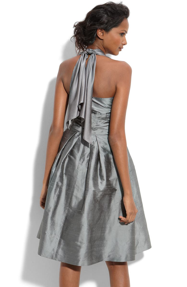 Suzi Chin for Maggy Boutique Charmeuse & Shantung Halter Dress, Alternate, color, 