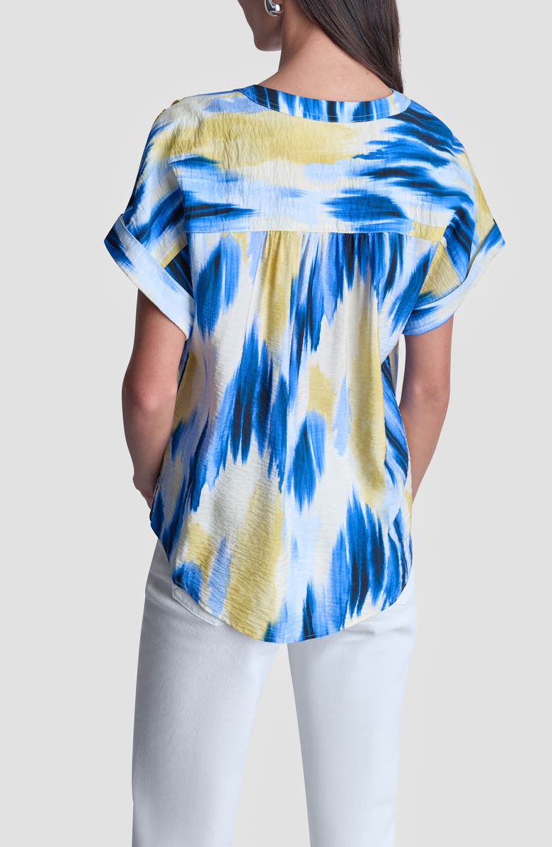 DKNY Abstract Print Button-Up Shirt, Alternate, color, Sunlit Shoreline