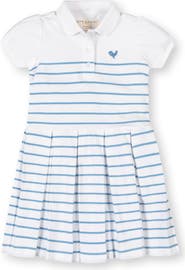 Hope & Henry Kids' Organic Puff Sleeve Pique Polo Dress
