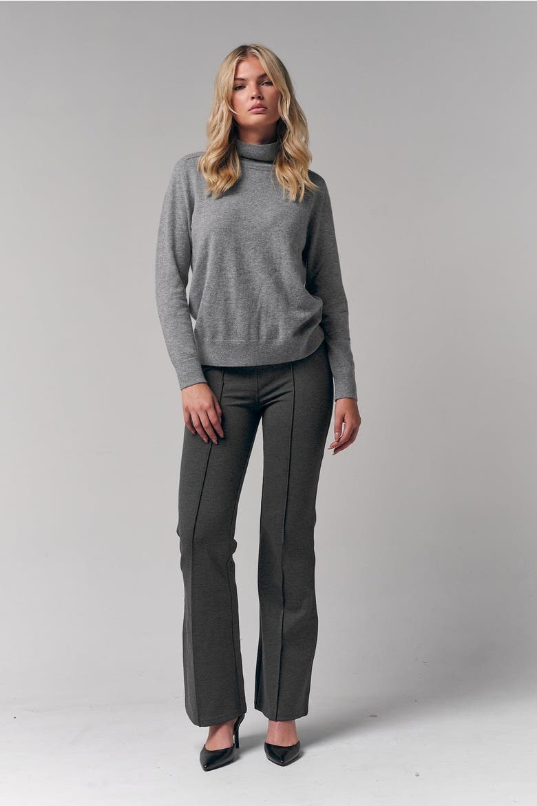 Mongolian Cashmere Turtleneck Sweater, Alternate, color, Gray