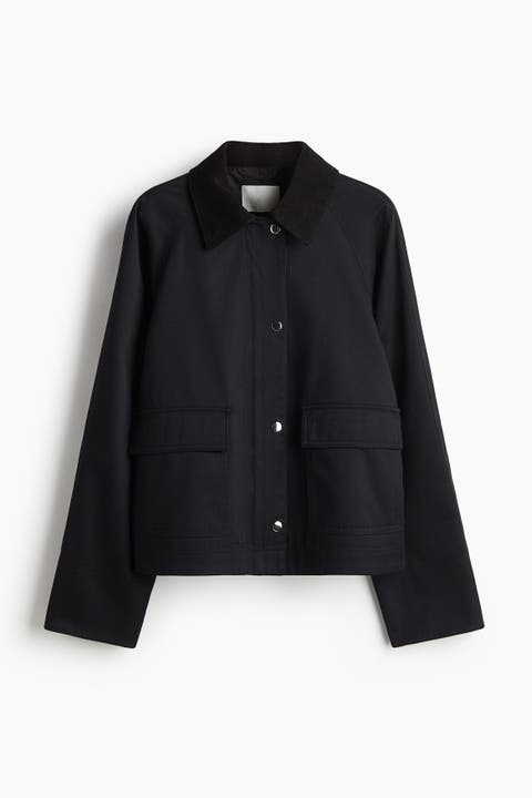Corduroy-collar Jacket