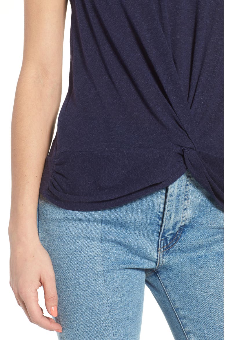 Twist Hem Tank, Alternate, color, NAVY PEACOAT