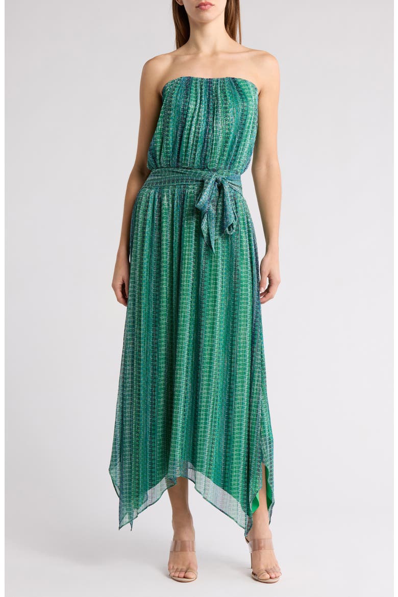 Luca Strapless Dress, Main, color, MEADOW GREEN WAIKIKI